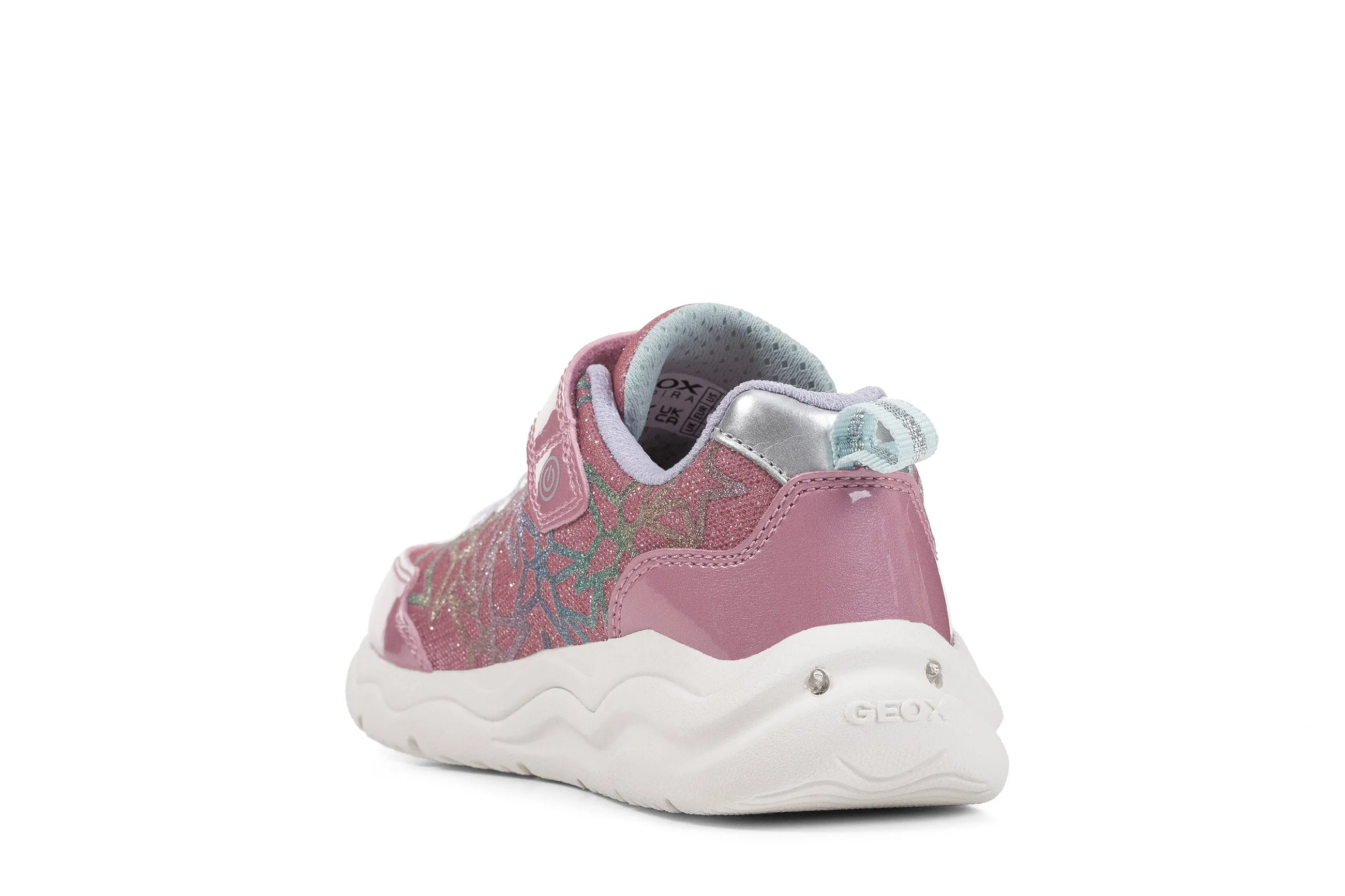 Geox Phyper Girls Fuchsia-Multi Light Up Trainer