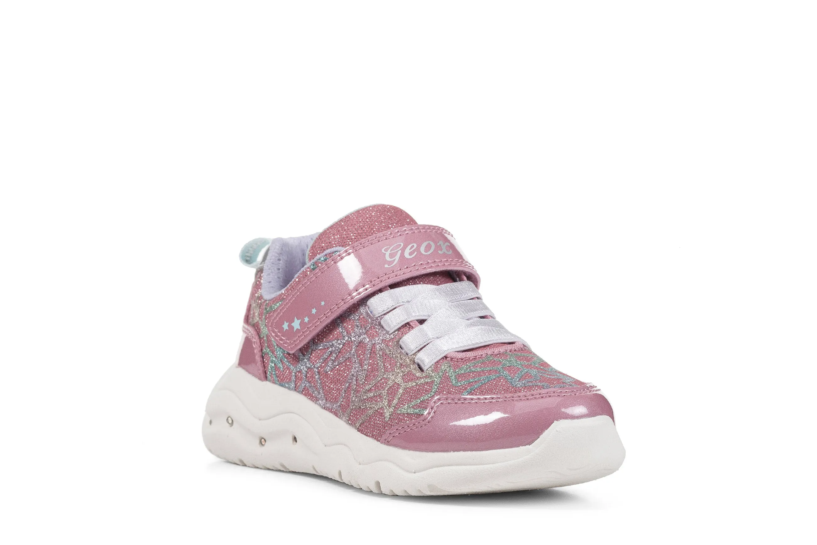 Geox Phyper Girls Fuchsia-Multi Light Up Trainer