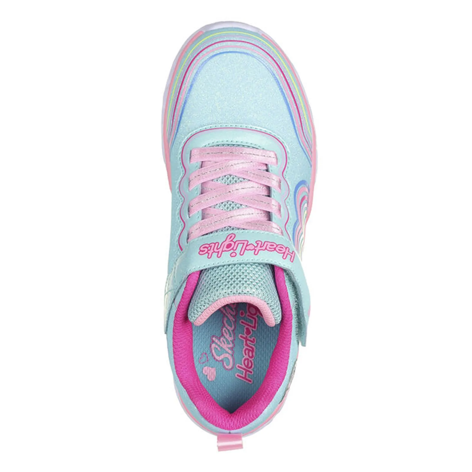 Girl's Skechers, Heart Lights - Retro Hearts Sneaker - Little Kid