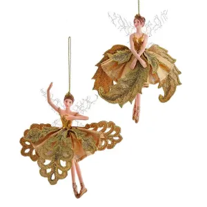 Gold Fairy Ballerina Ornaments