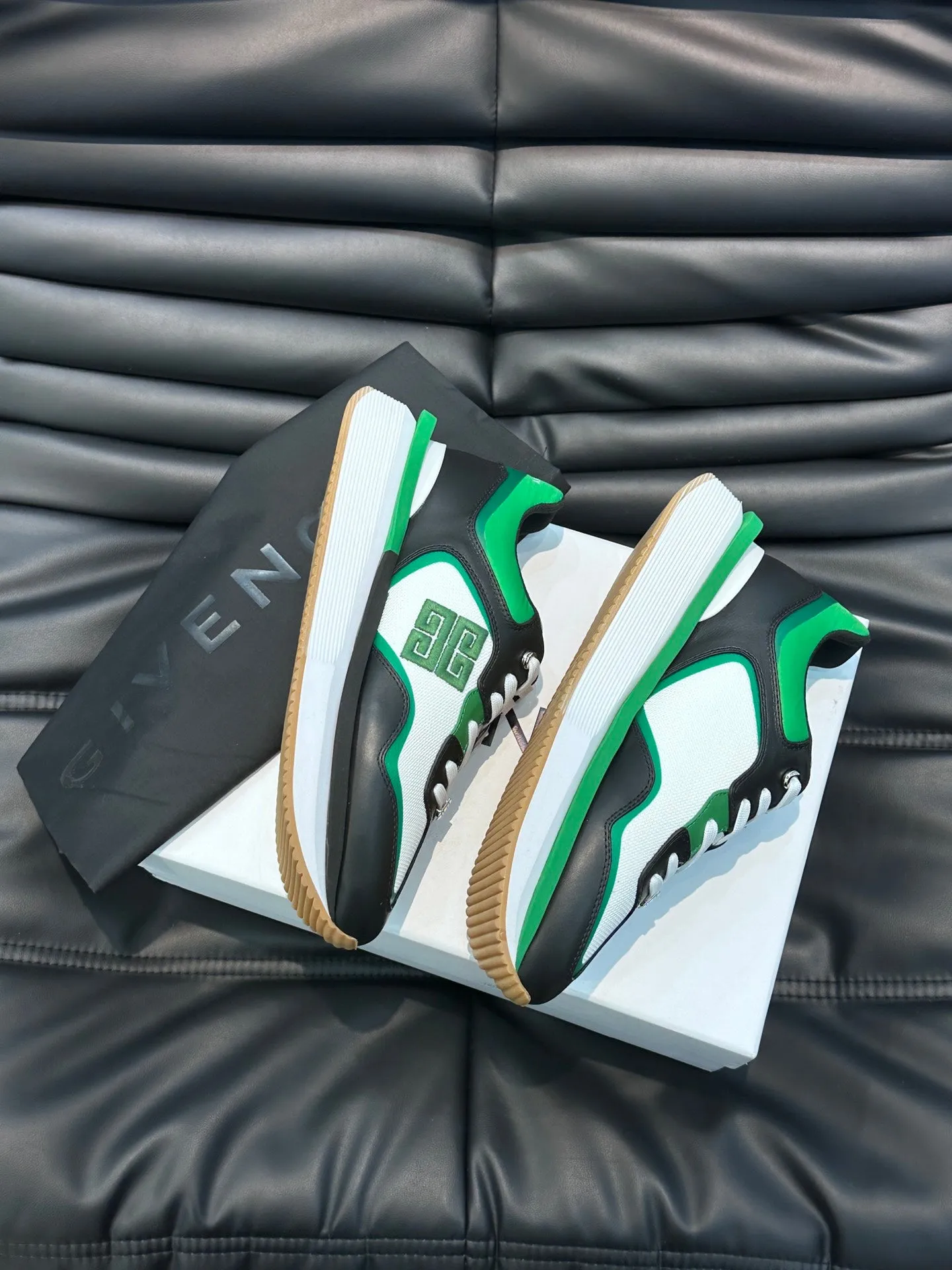 GVC Black and Green Sneakers-010