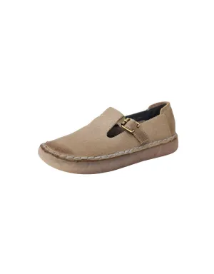 Handmade Cow Tendon Soft Sole Retro Flat Shoes