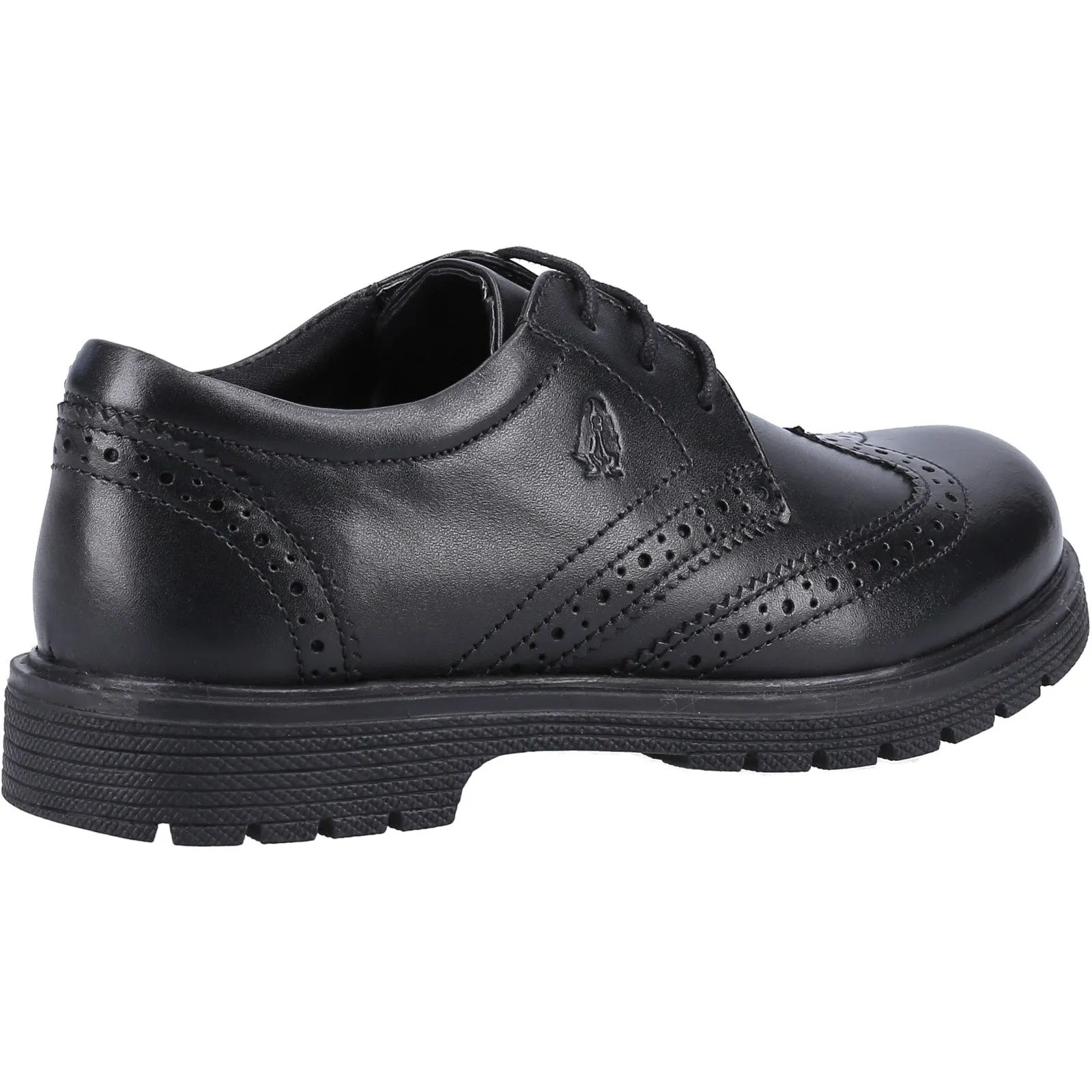 Hush Puppies Girls Sally Leather School Shoes - Black