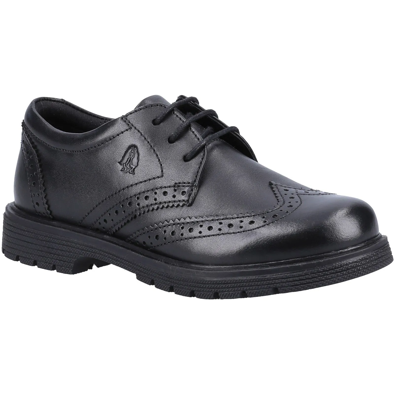 Hush Puppies Girls Sally Leather School Shoes - Black