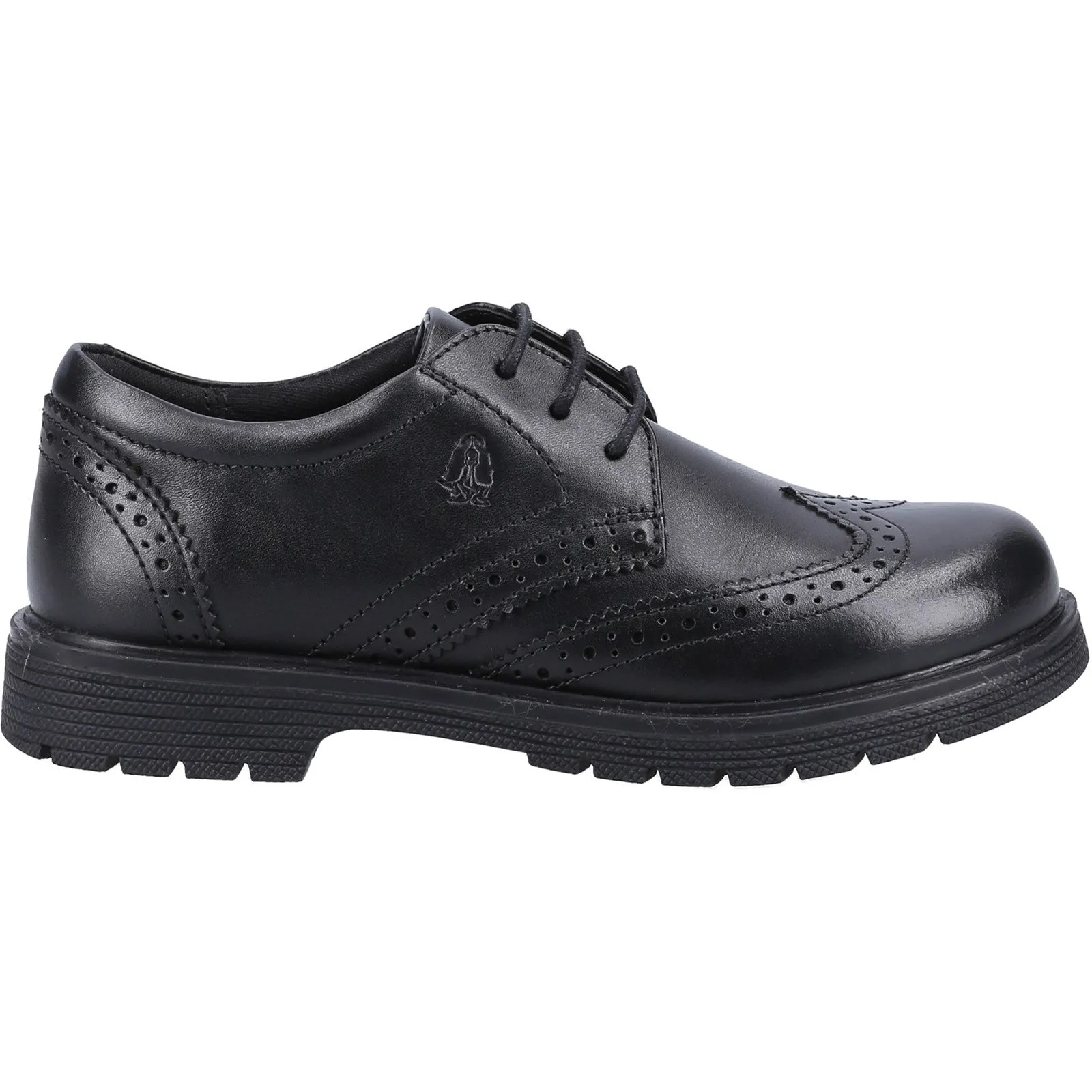 Hush Puppies Girls Sally Leather School Shoes - Black