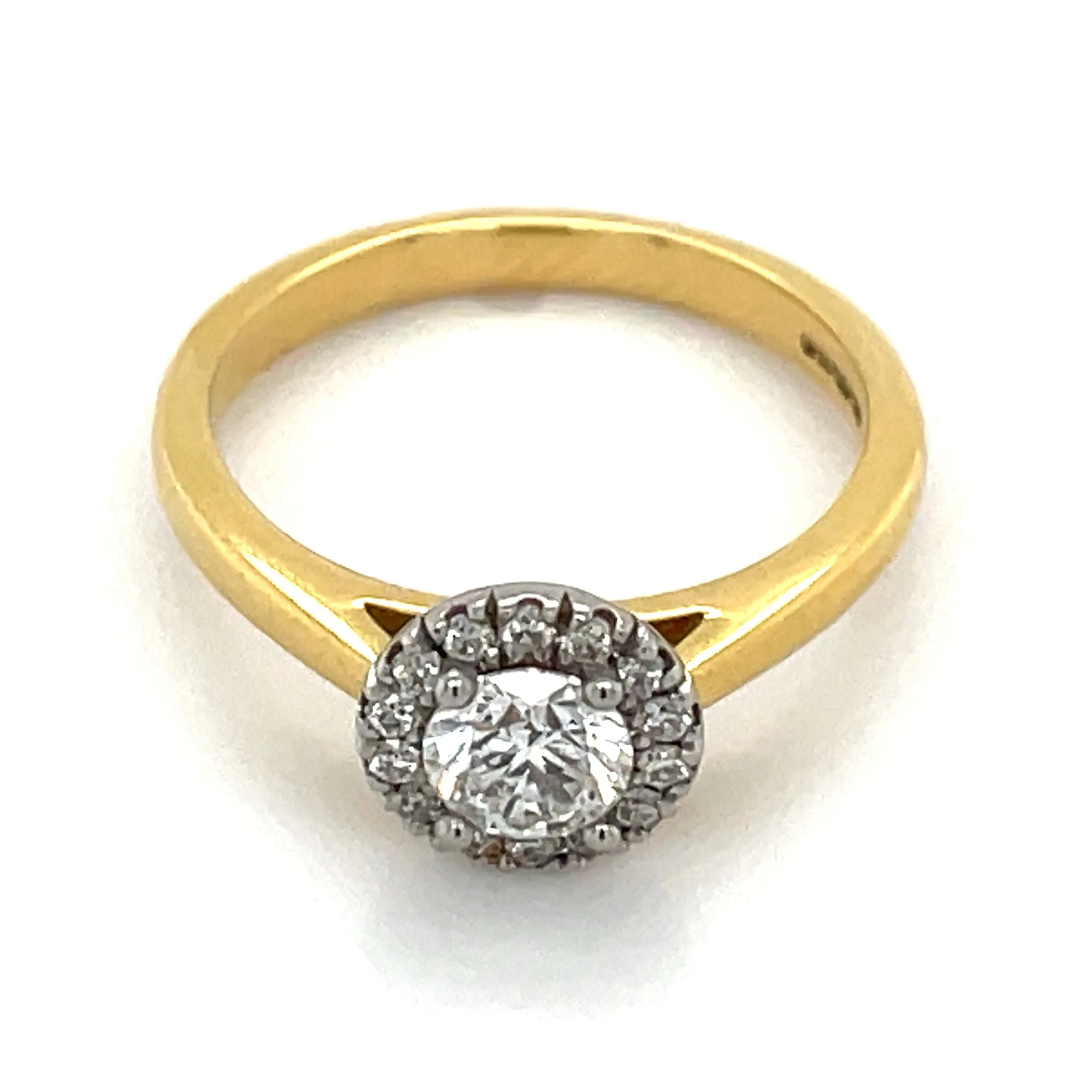 Indy - 18ct Yellow Gold .69ct Round Halo Earth Grown Diamond Engagement Ring