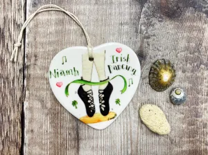 Irish Dancing shoes Ceramic Heart