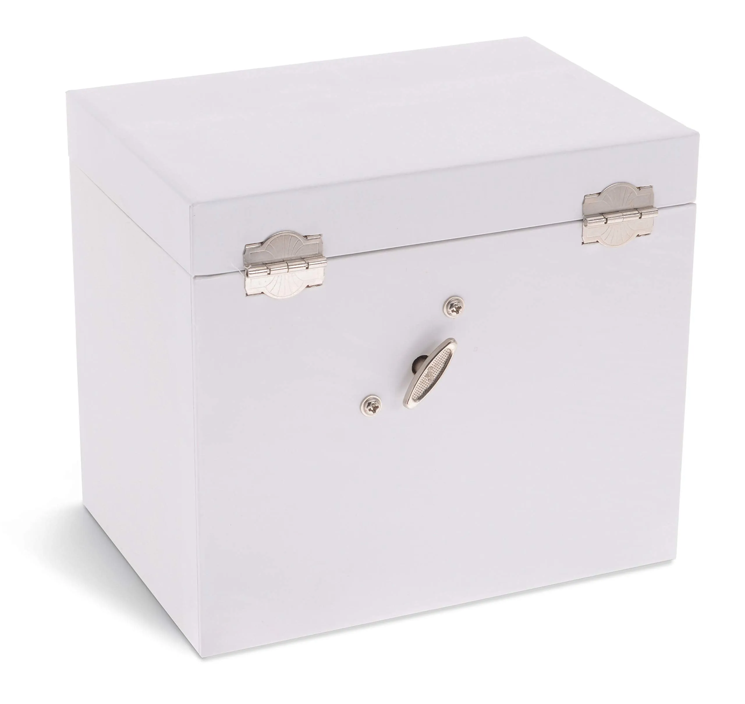 Jewelkeeper Personalize-Your-Own White Musical Ballerina Jewelry Box with 2 Pullout