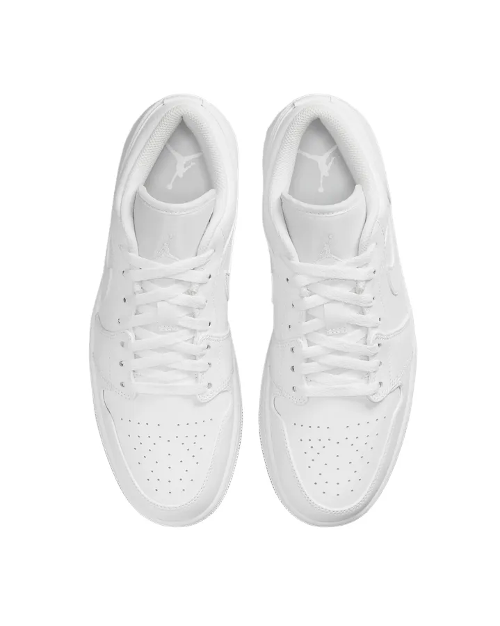 Jordan scarpa sneakers bassa da uomo Jordan 1 Low 553558 136 bianco