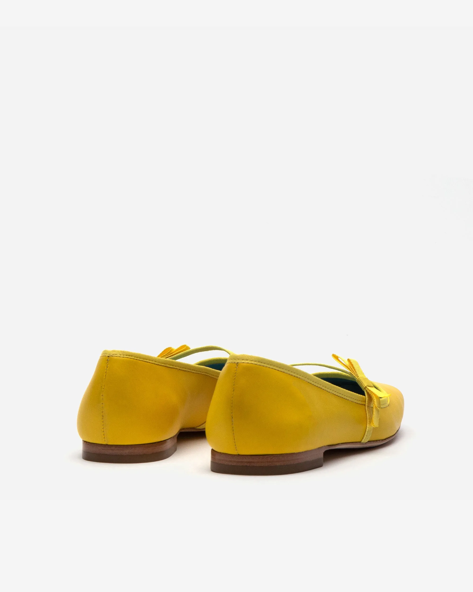 Jude Mary Jane Leather Flat Canary