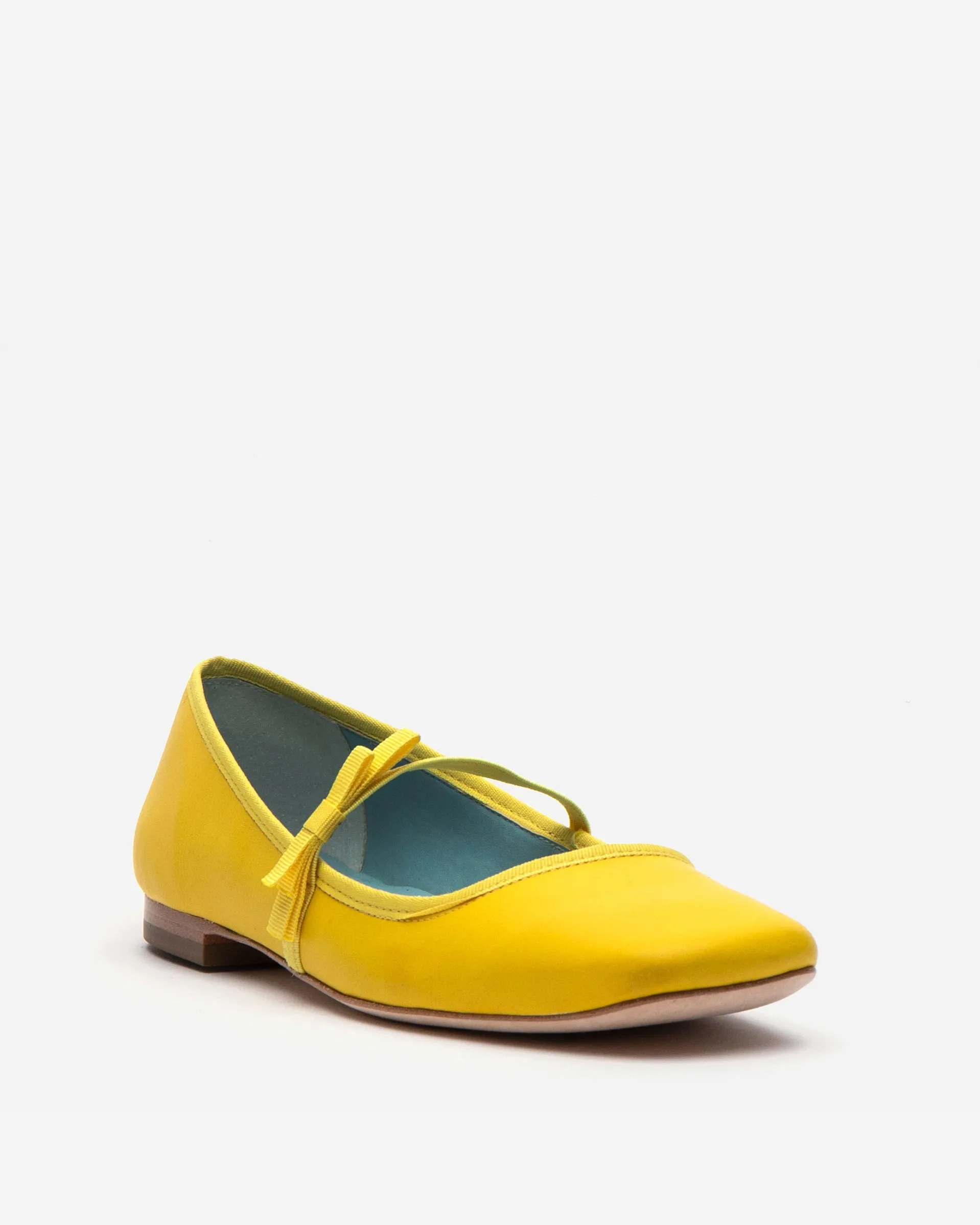 Jude Mary Jane Leather Flat Canary