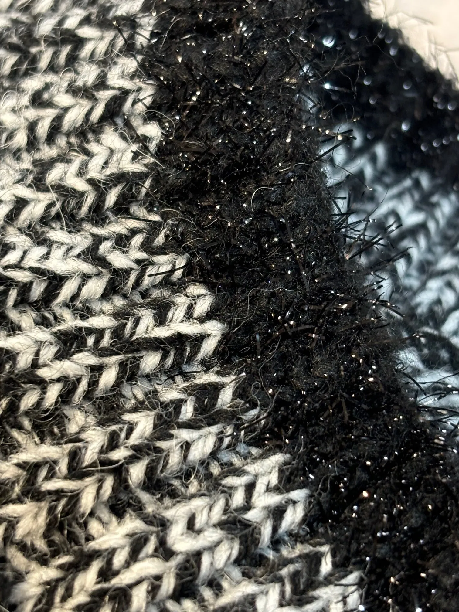 Kaos Tweed Knit Jumper Black/Off-white