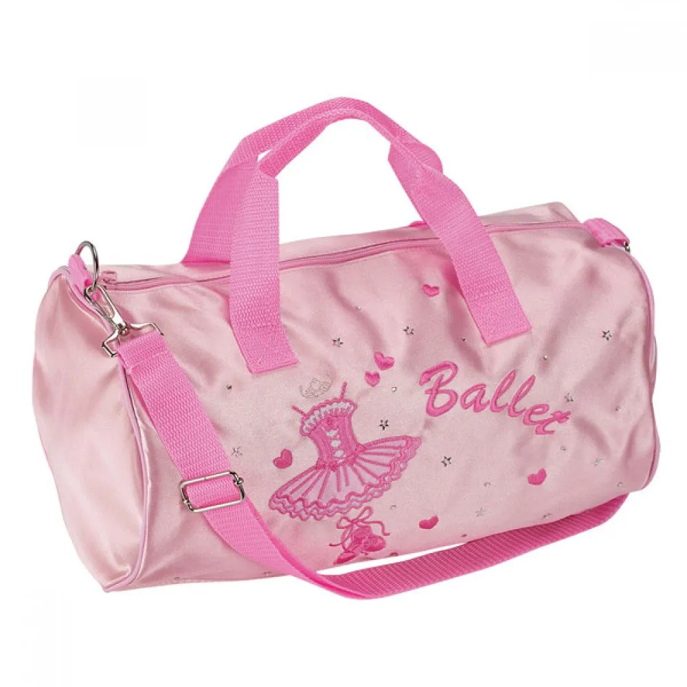 Katz Pink Satin Ballet Duffle Bag