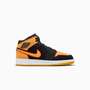 Kid's Air Jordan 1 Mid SE "Vivid Orange" Grade School