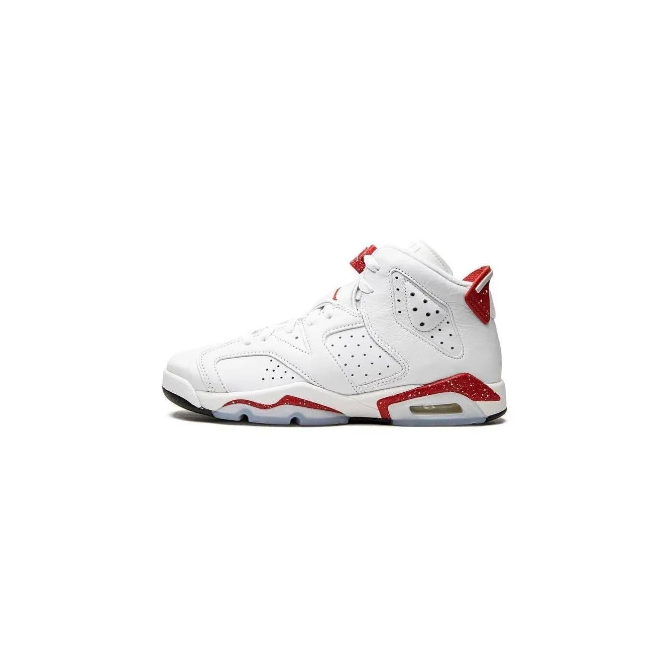 Kid's Air Jordan 6 Retro Shoes - White / Cool Grey / Medium Grey