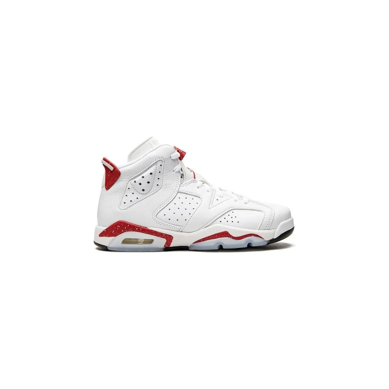 Kid's Air Jordan 6 Retro Shoes - White / Cool Grey / Medium Grey