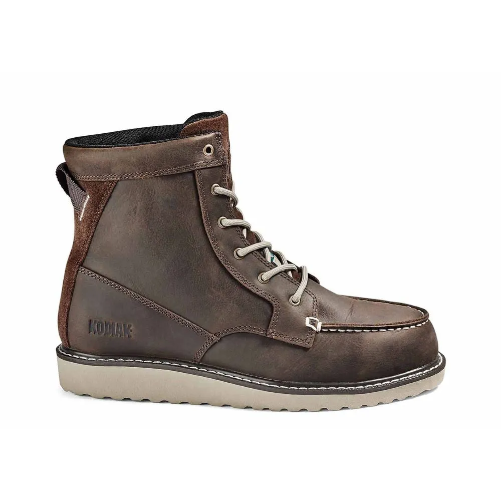 Kodiak Whitton Women's 6" Steel Toe Wedge Work Boot KD0A4TEYDBX - Brown