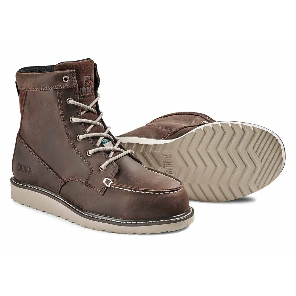 Kodiak Whitton Women's 6" Steel Toe Wedge Work Boot KD0A4TEYDBX - Brown