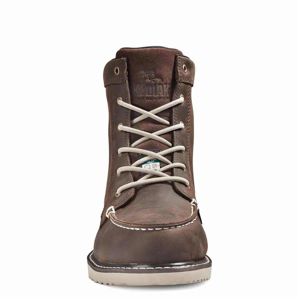 Kodiak Whitton Women's 6" Steel Toe Wedge Work Boot KD0A4TEYDBX - Brown