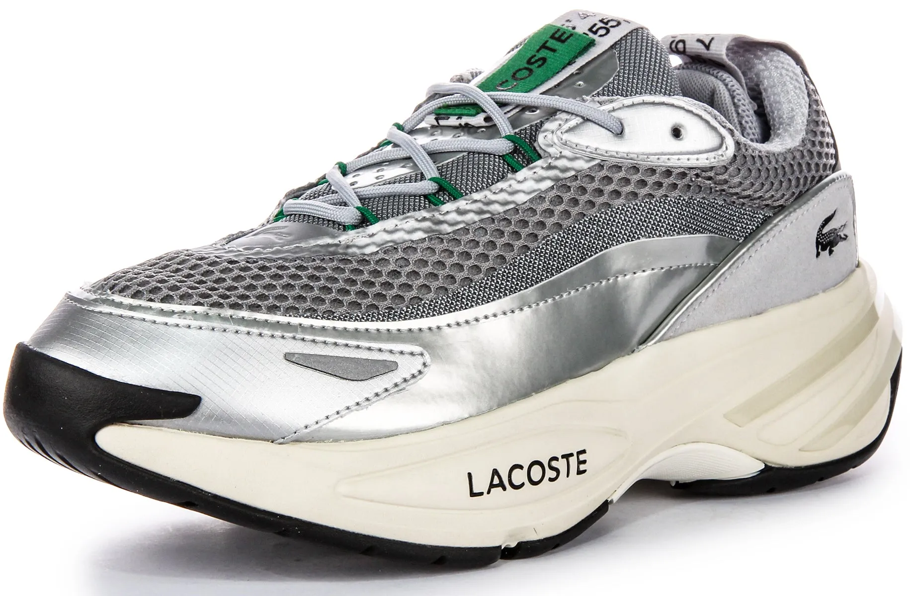 Lacoste Audyssor 124 Trainers In Silver For Men