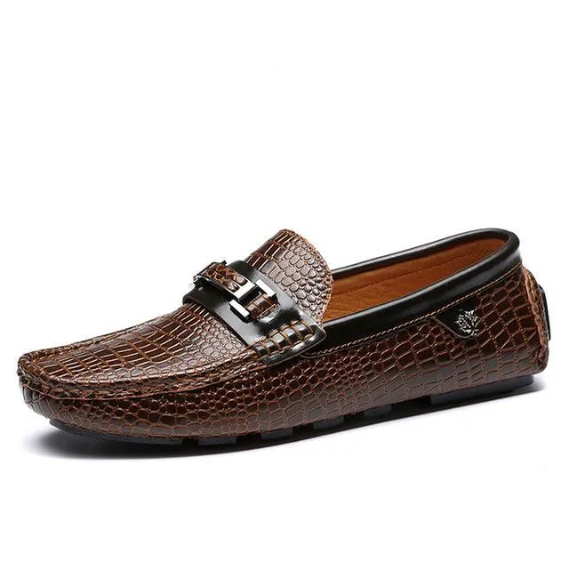 Luxury Casual Genuine Leather Slip On Soft Moccasin Shoe