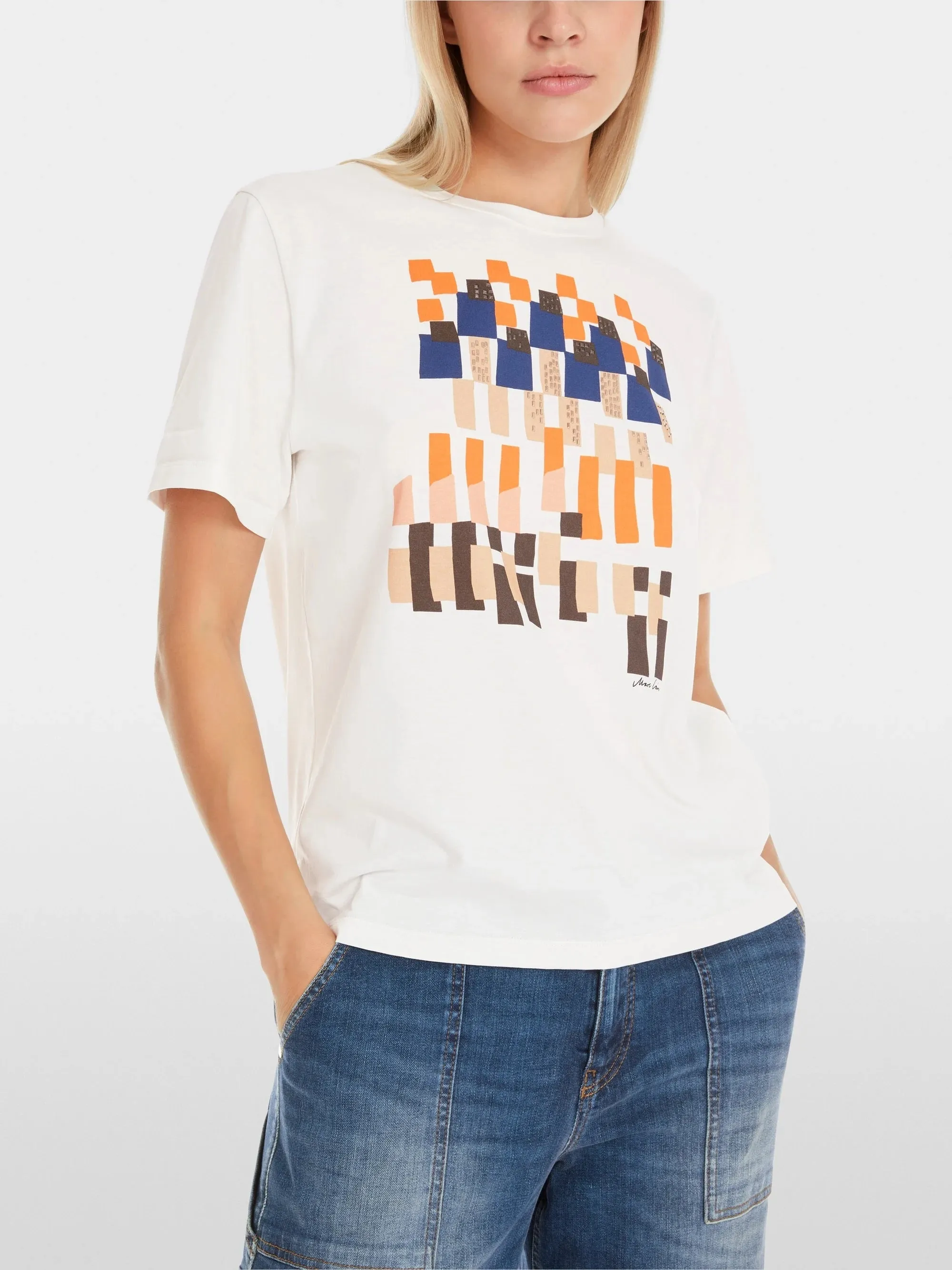 Marc Cain T-Shirt With Abstract Print Off-white