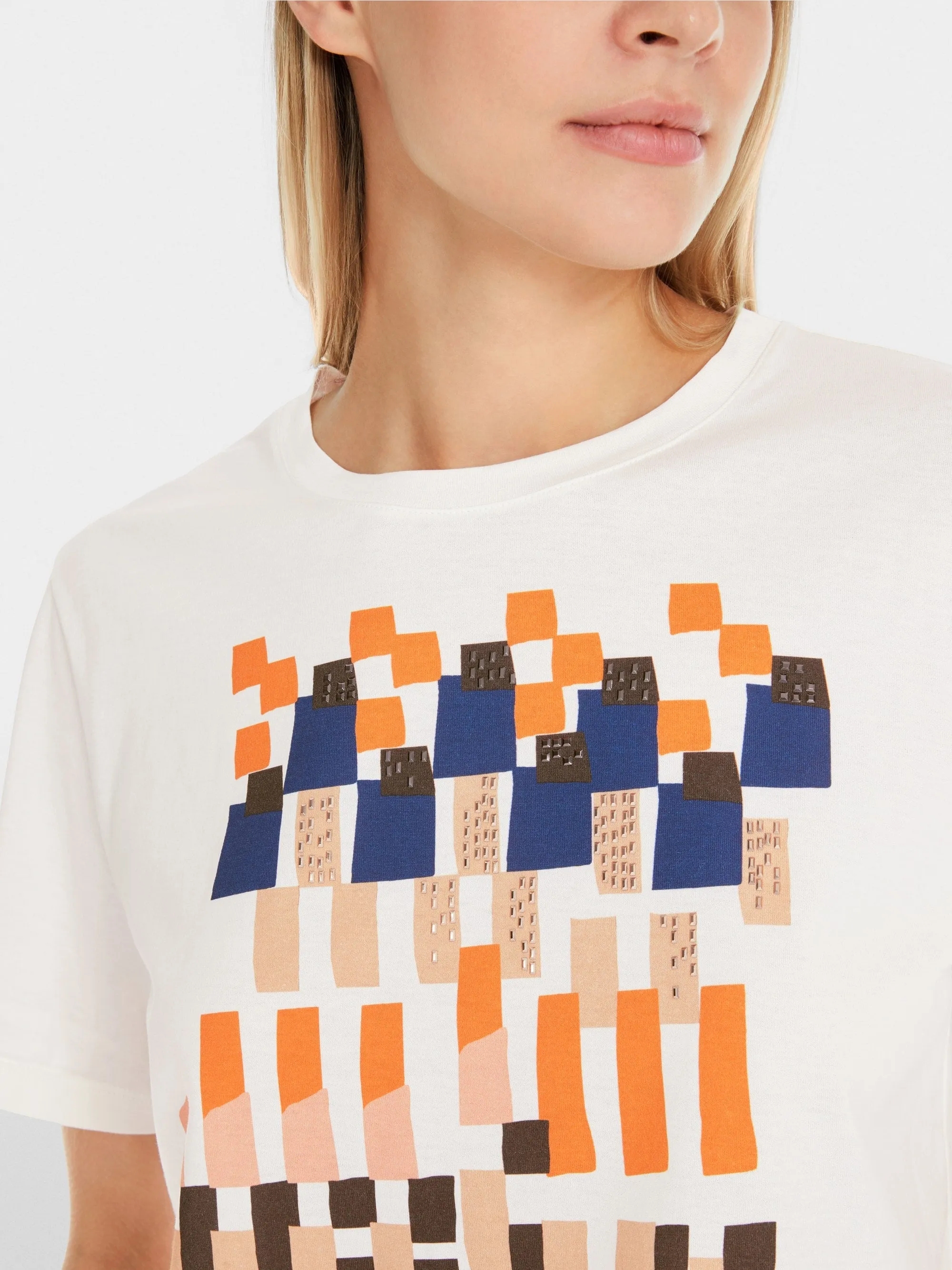 Marc Cain T-Shirt With Abstract Print Off-white