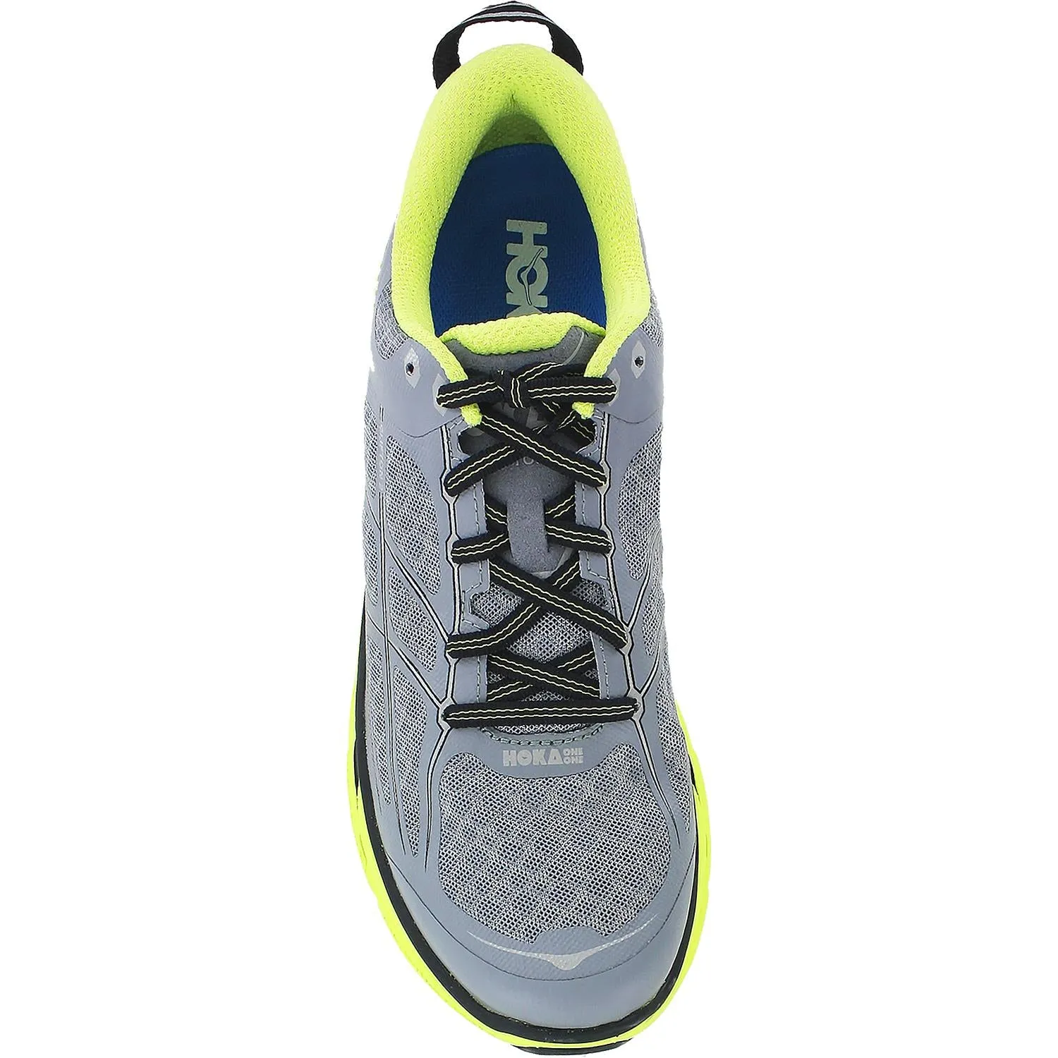 Men's Hoka One One Clifton 2 Grey/Acid Mesh