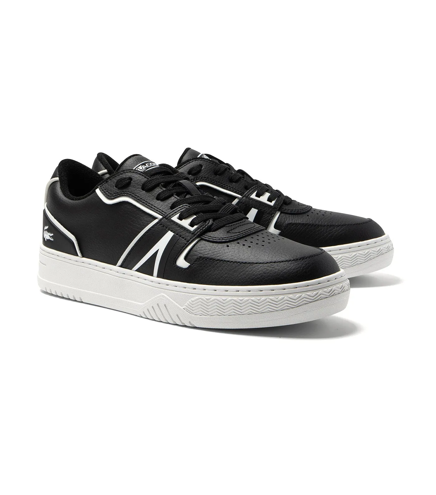 Men's L001 Baseline Leather Trainers Black/White