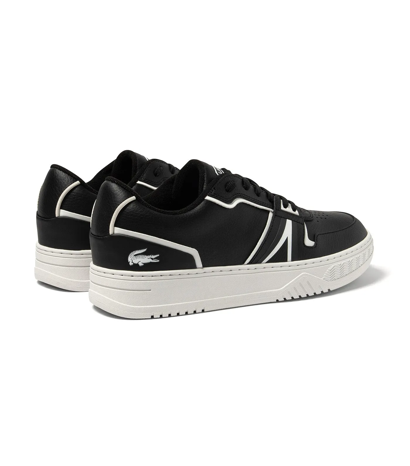 Men's L001 Baseline Leather Trainers Black/White