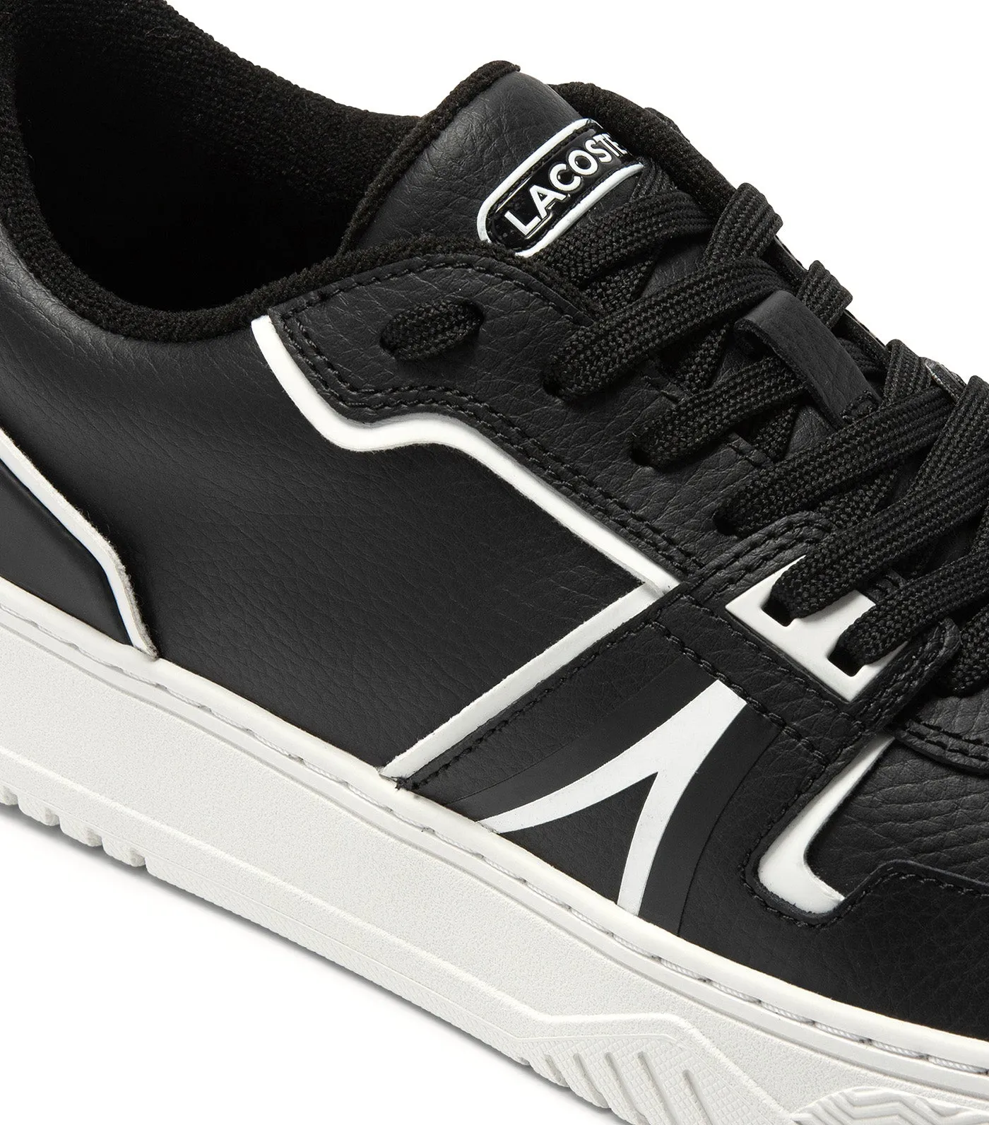 Men's L001 Baseline Leather Trainers Black/White