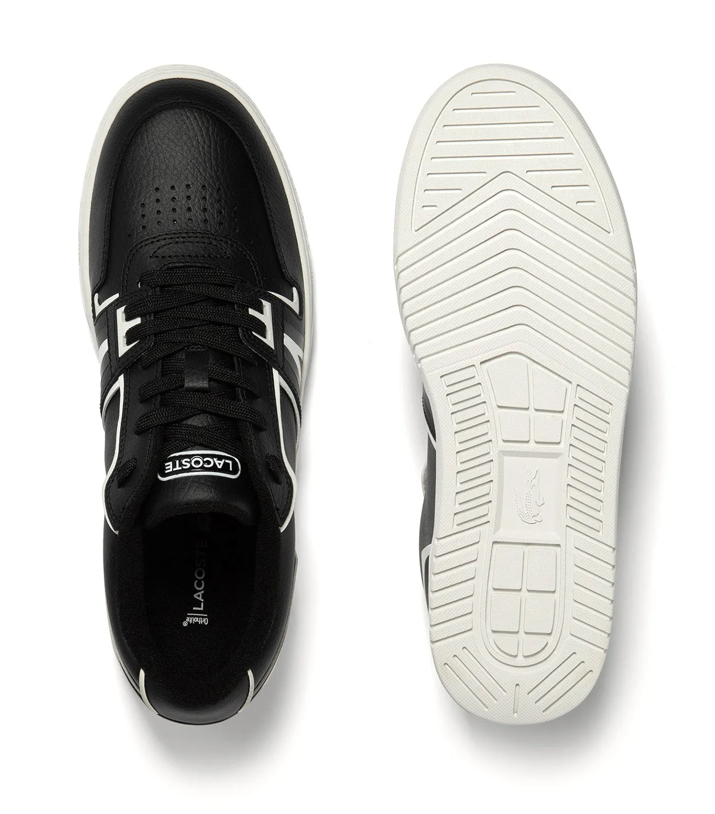 Men's L001 Baseline Leather Trainers Black/White