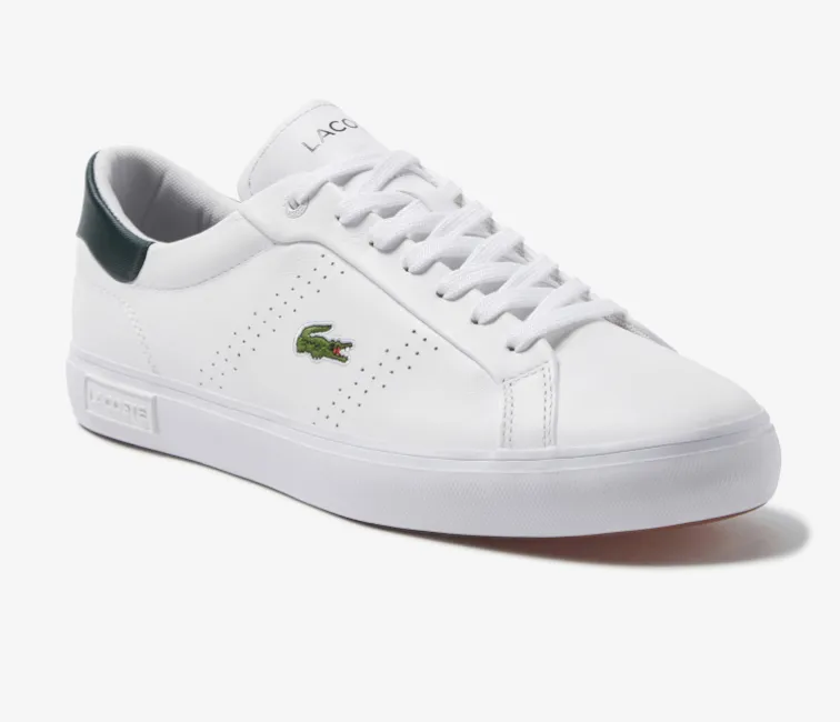 Men's Lacoste Powercourt 2.0 0321 SMA (White/Dark Green)