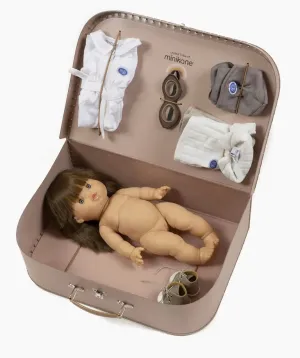 Minikane x Delage Baby Doll(34cm) — Raphaelle with Vintage Suitcase