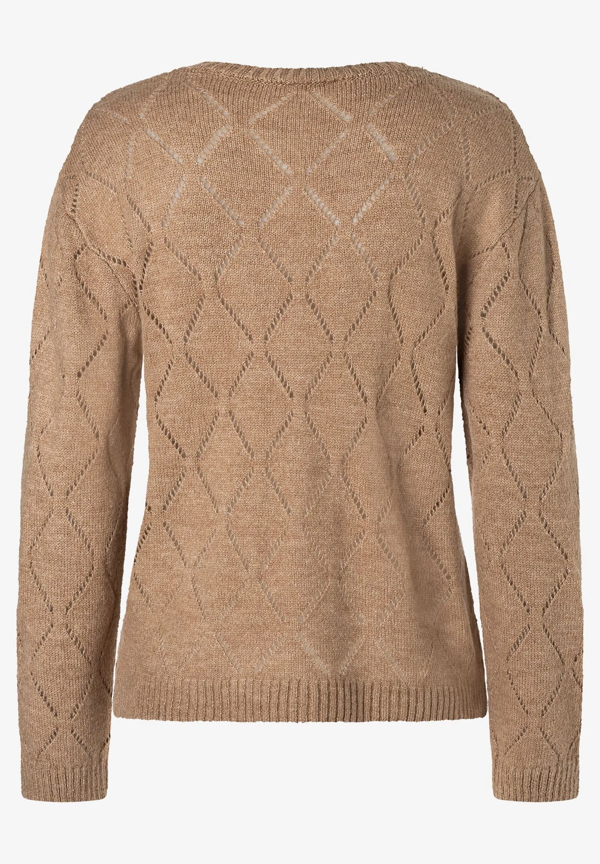 More & More Ajour Knit Sweater Beige