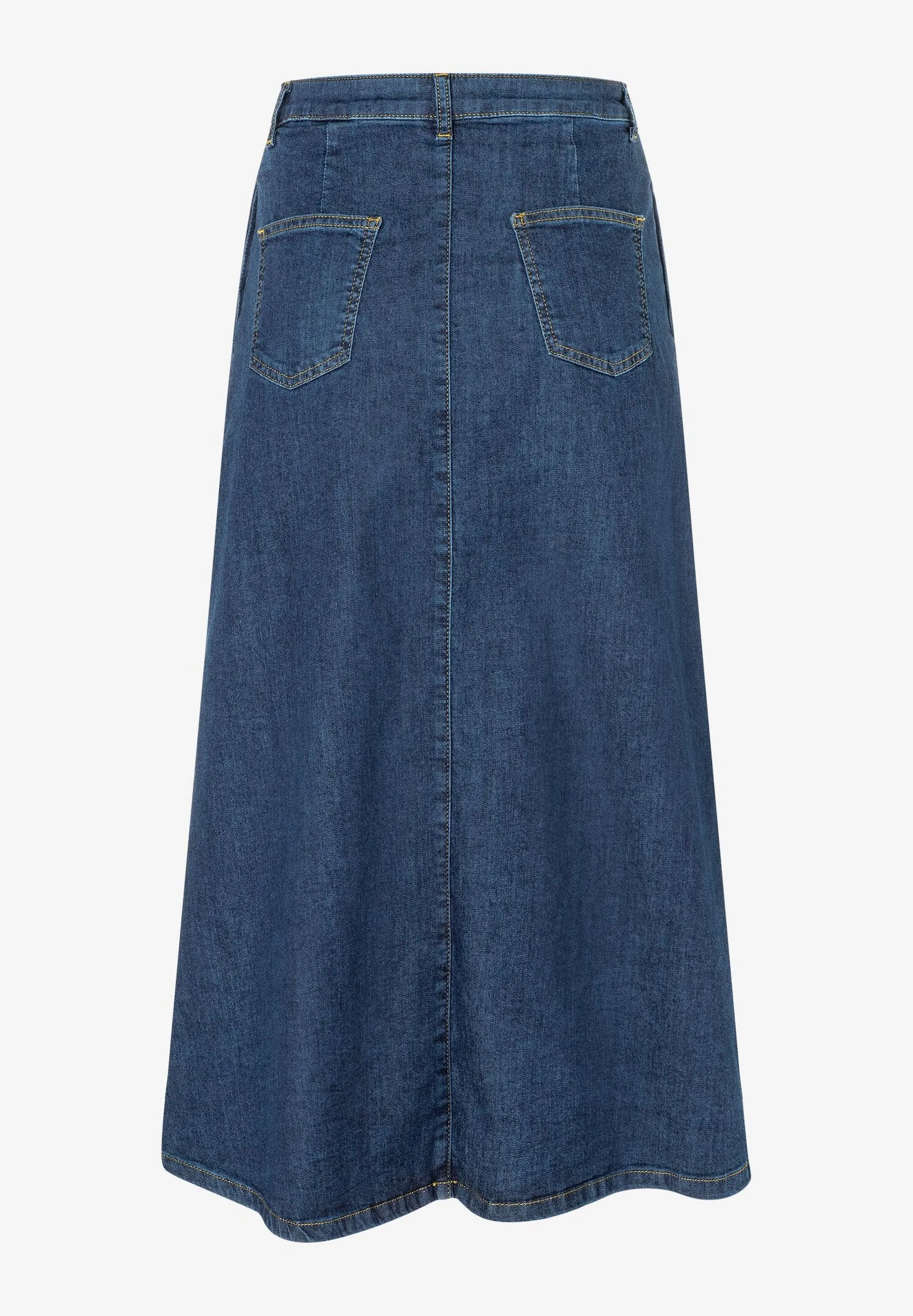 More & More Long Dark Denim Maxi Skirt