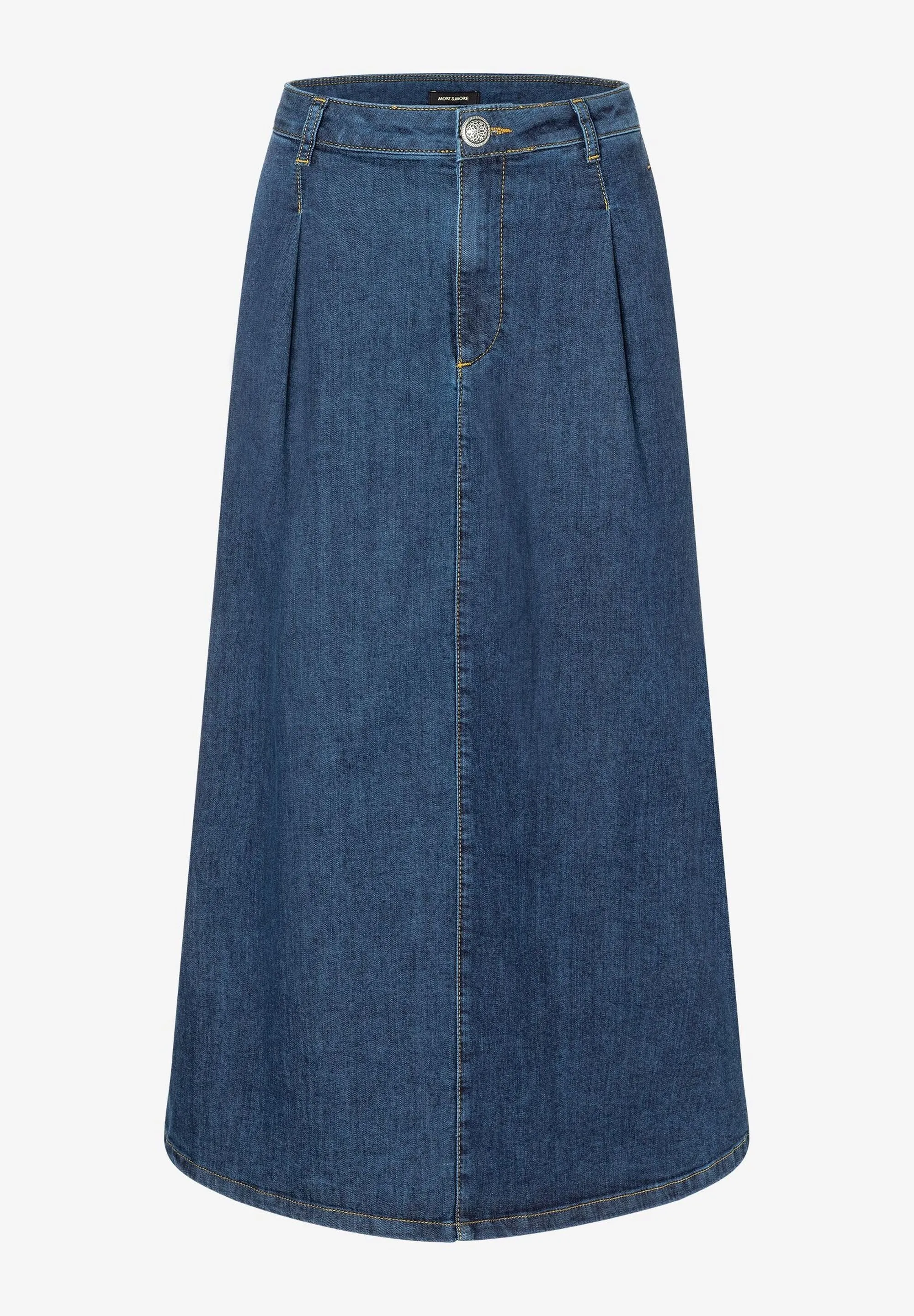 More & More Long Dark Denim Maxi Skirt