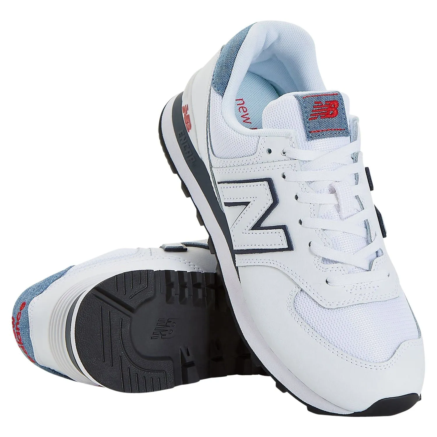 New Balance 574 Lifestyle Denim Shoes - White