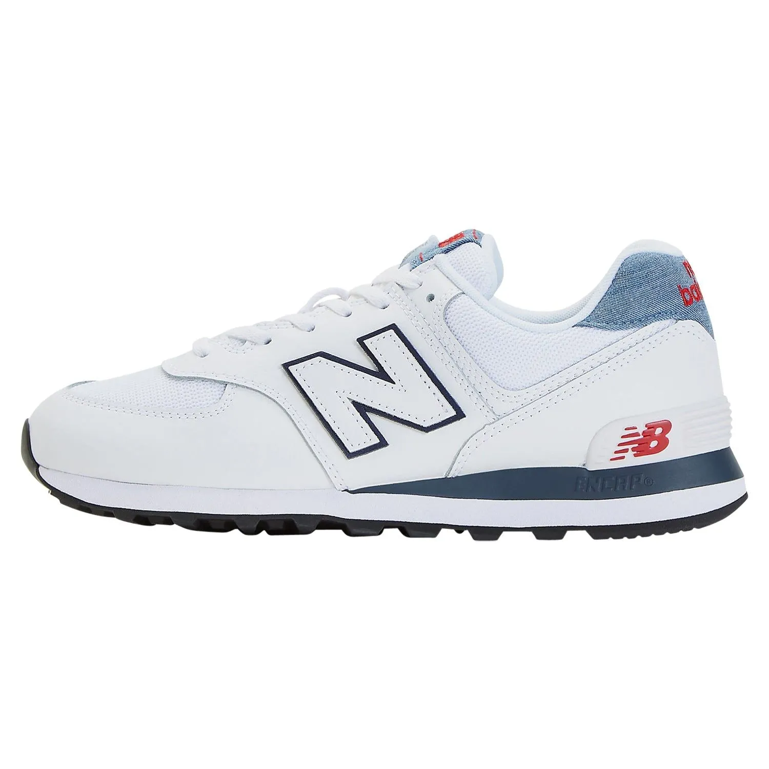 New Balance 574 Lifestyle Denim Shoes - White