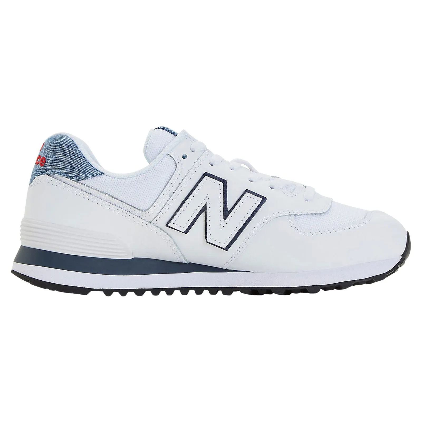 New Balance 574 Lifestyle Denim Shoes - White