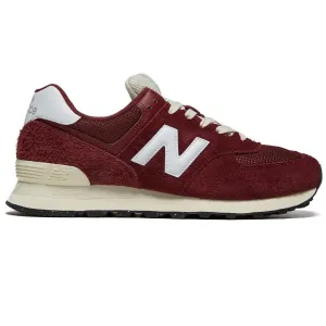 New Balance 574 Shoes - Classic Crimson/White/Angora