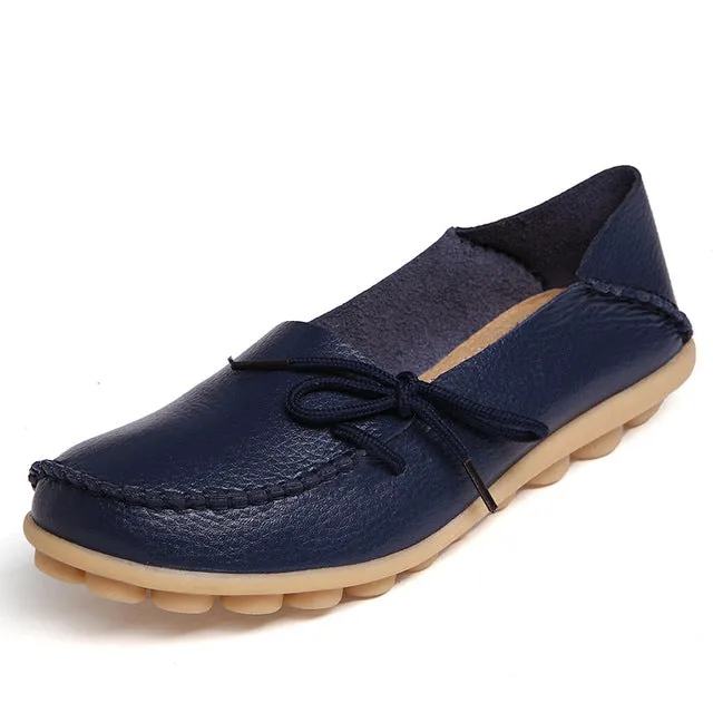 New Hot 20 Colors Natural Leather Women Flats Casual Moccasins Driving Loafers Women's Shoes Fashion Comfortable Shoes Woman