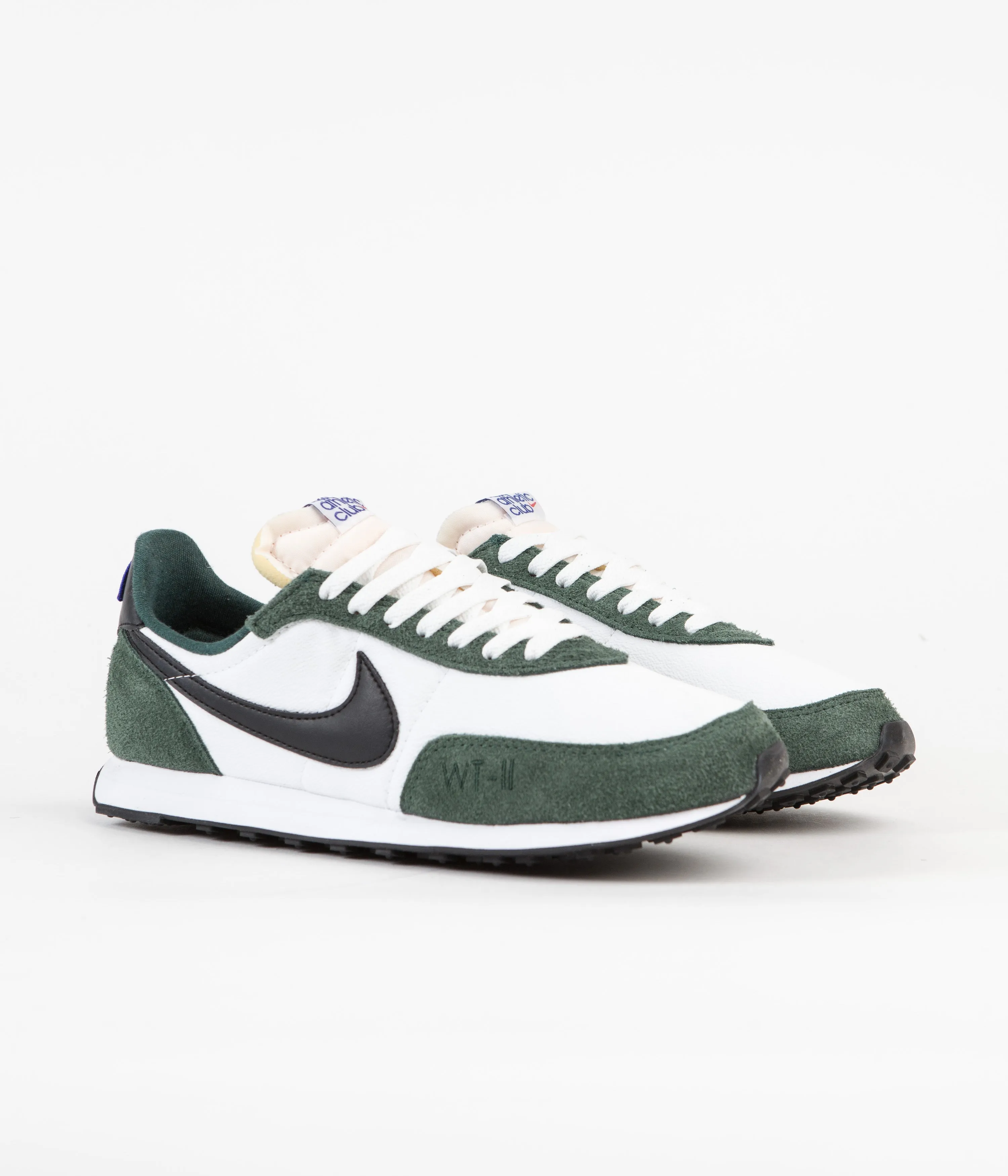 Nike Waffle Trainer 2 Shoes - White / Black - Pro Green - Hyper Royal