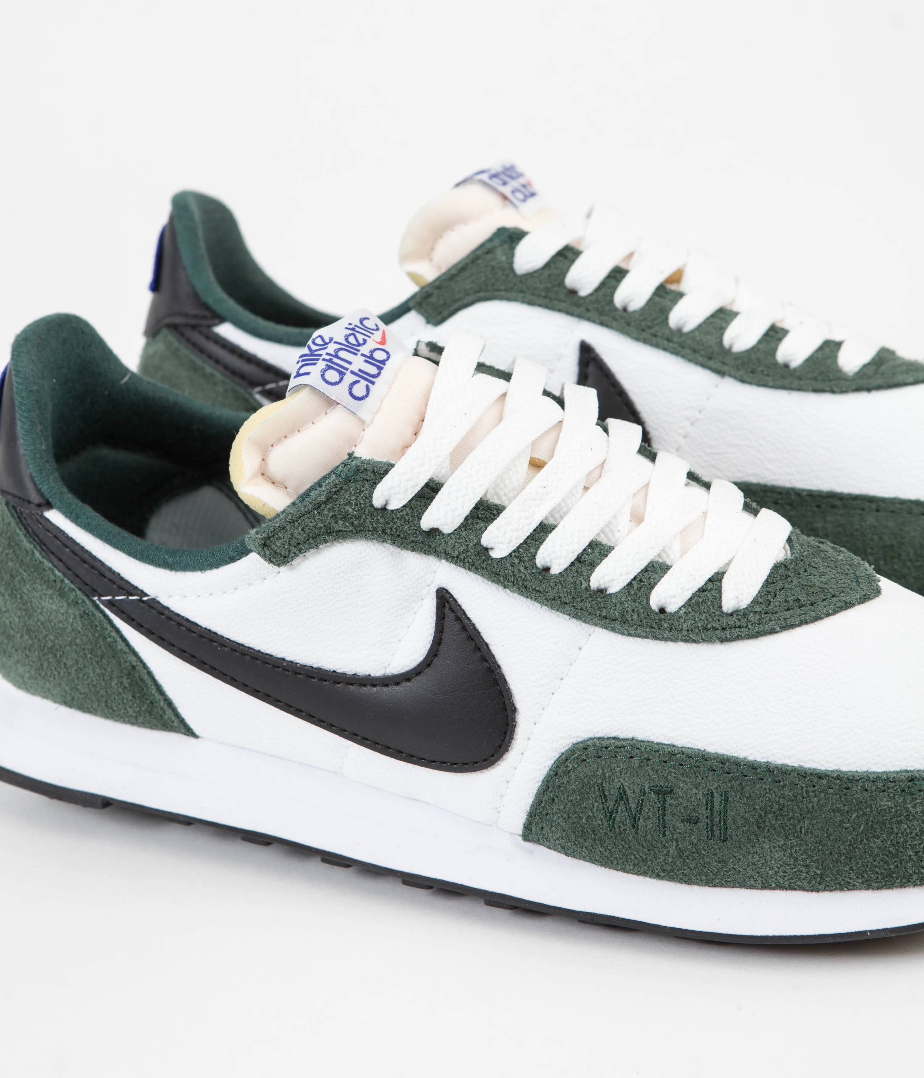 Nike Waffle Trainer 2 Shoes - White / Black - Pro Green - Hyper Royal