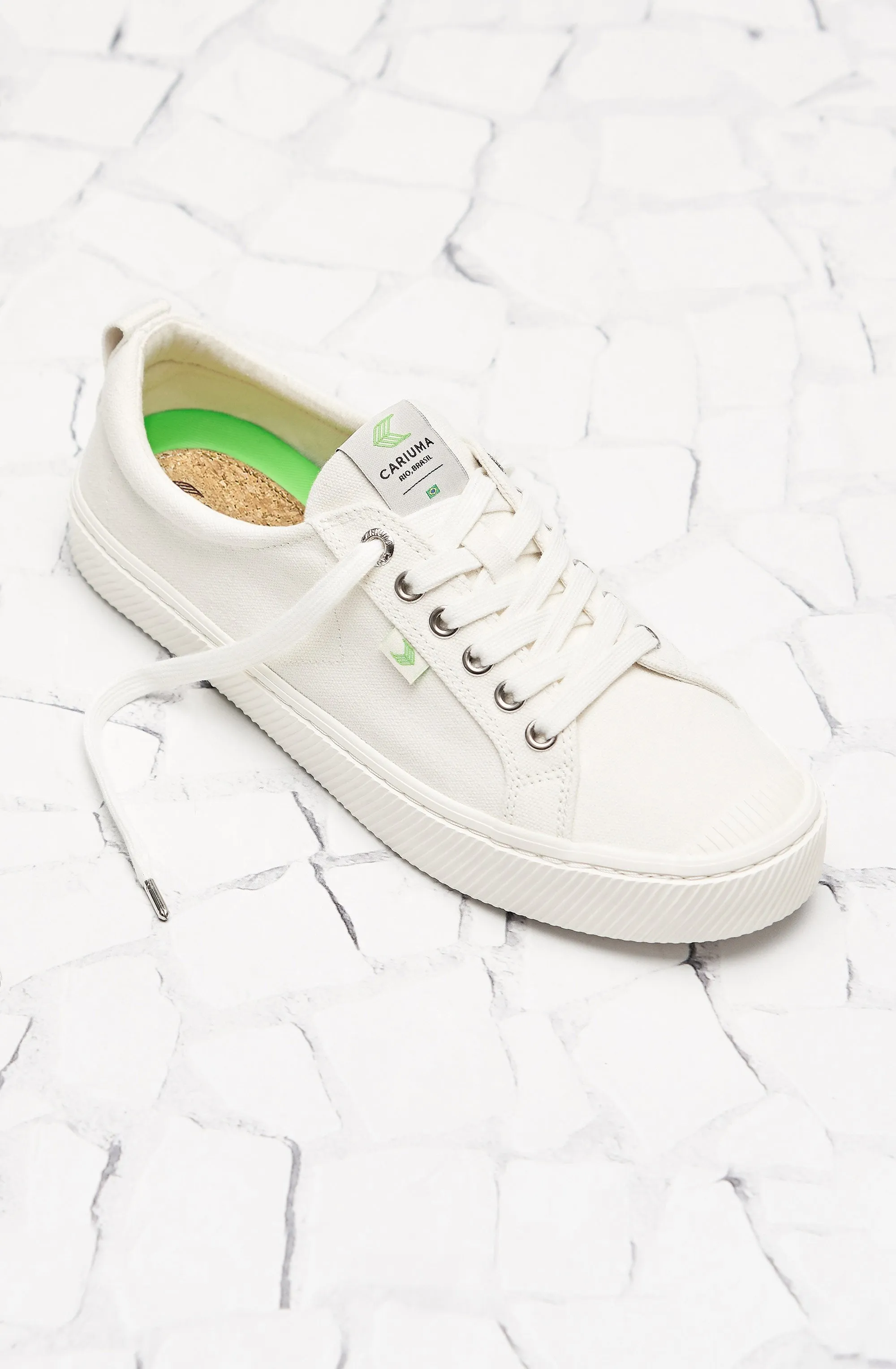 OCA Low Off White Canvas Sneaker Women