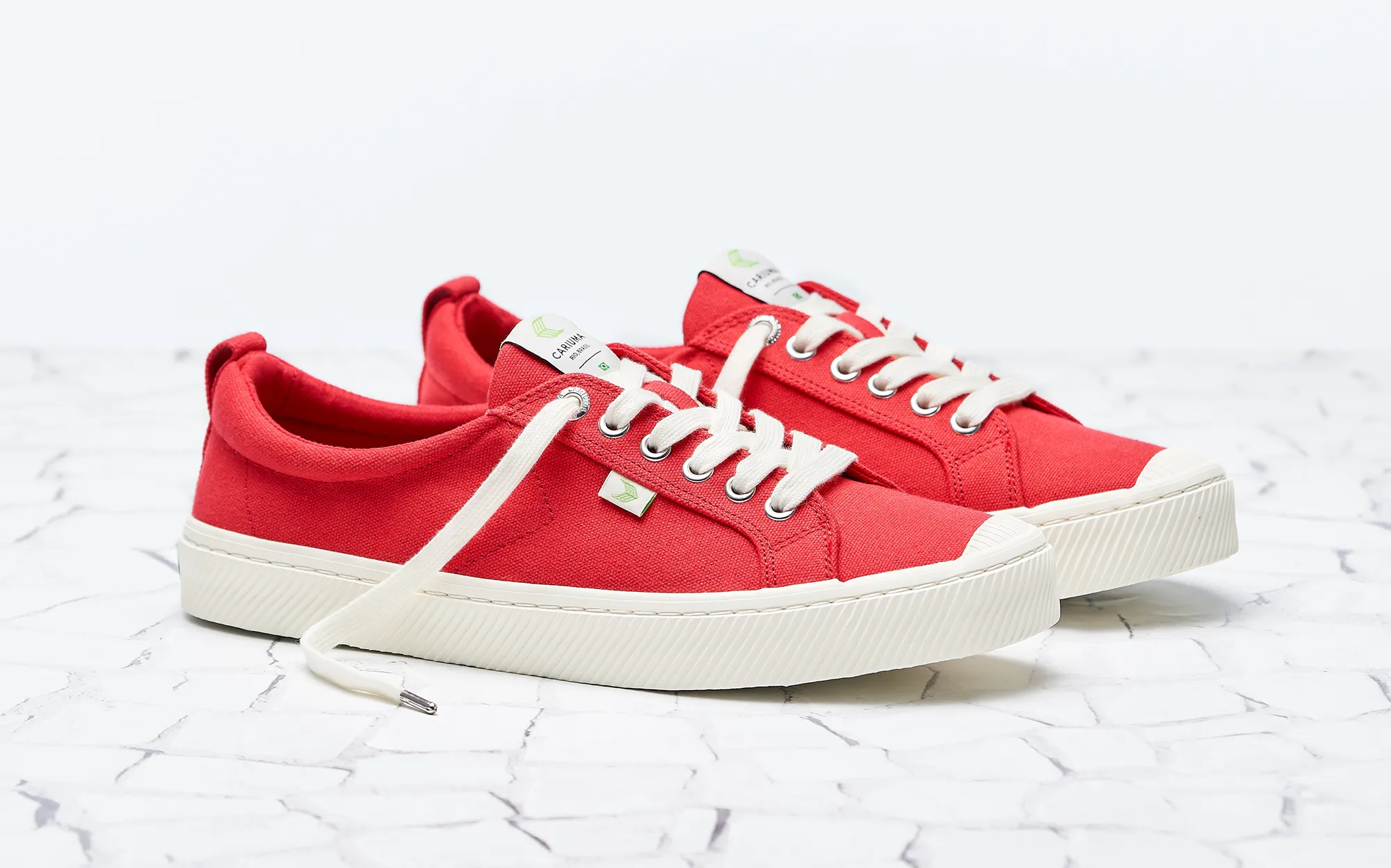 OCA Low Red Canvas Sneaker Women