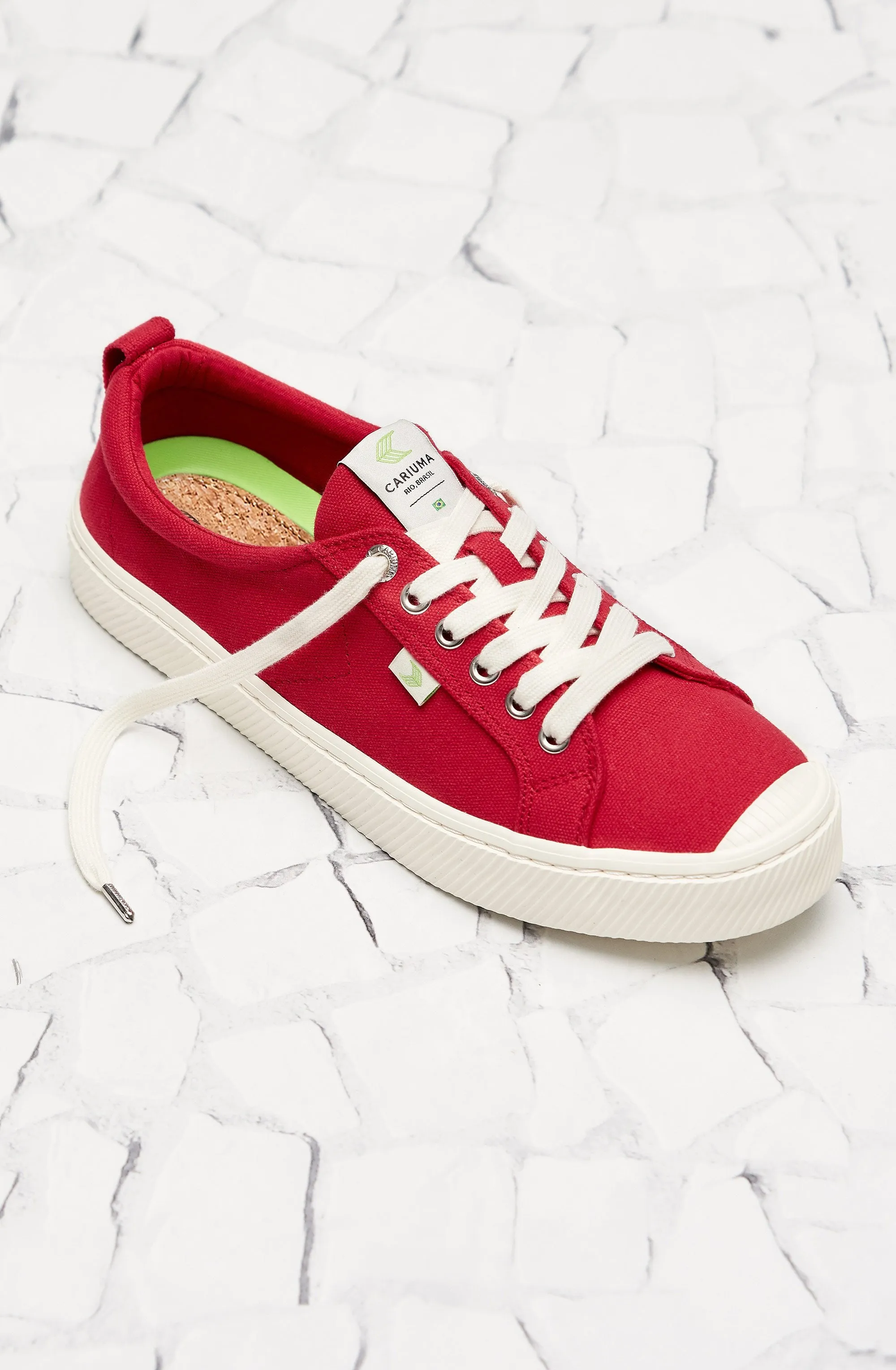 OCA Low Red Canvas Sneaker Women