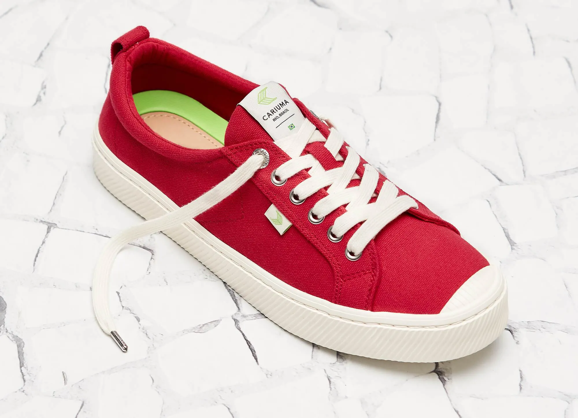 OCA Low Red Canvas Sneaker Women