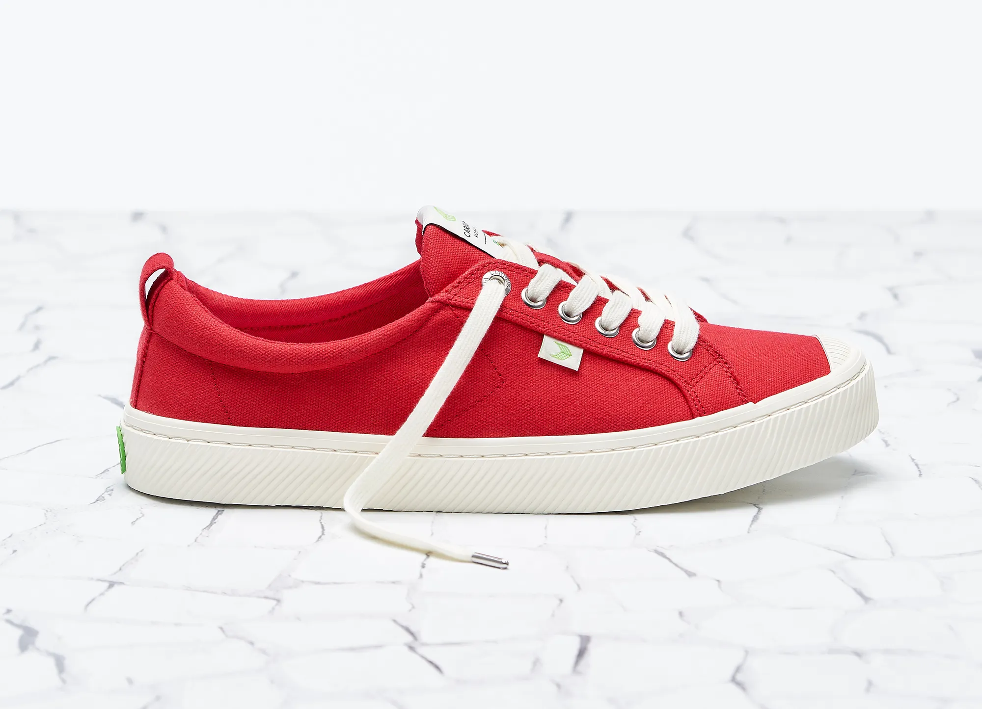 OCA Low Red Canvas Sneaker Women