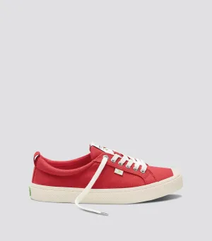 OCA Low Red Canvas Sneaker Women